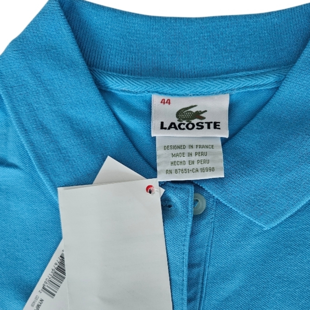 NWT Lacoste Light Blue Polo Kids Girls Shirt Short Sleeve - Picture 3 of 6